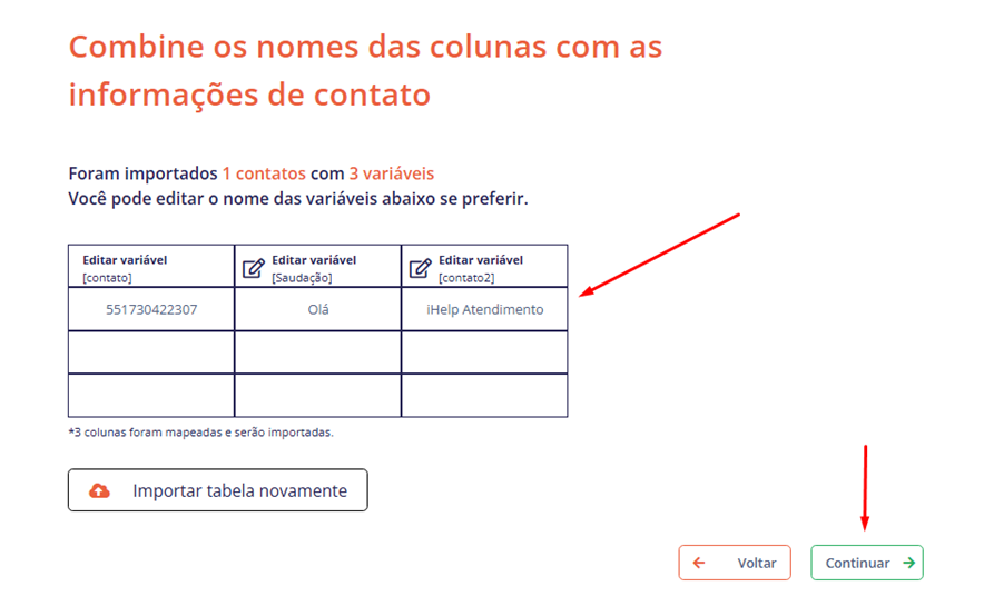 Tela do iHelp: Carregando sua lista de contatos