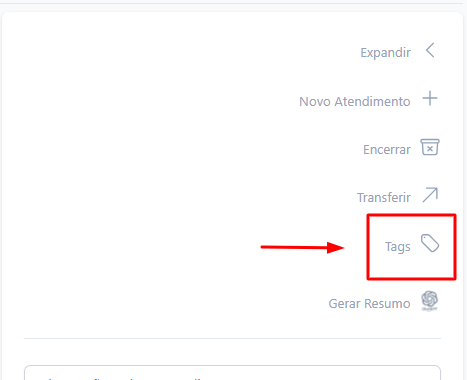 Tela do iHelp: Como funcionam as tags