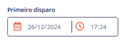 Tela do iHelp: Definindo o disparo da campanha
