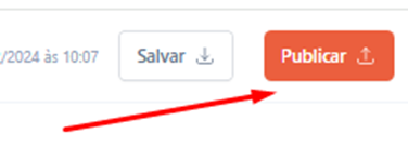 Tela do iHelp: Salvar ou publicar o robô