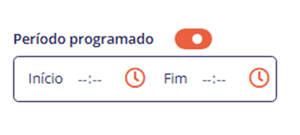 Tela do iHelp: Definindo o disparo da campanha