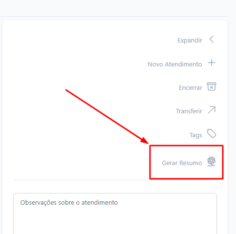 Tela do iHelp: O que é o resumo de IA