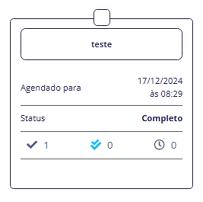 Tela do iHelp: Revisando e disparando a campanha