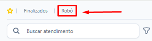 Tela do iHelp: Atendimentos parados no robô